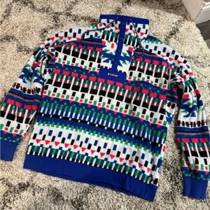 Columbia Vibrant Patterned Zip-Up Sweater